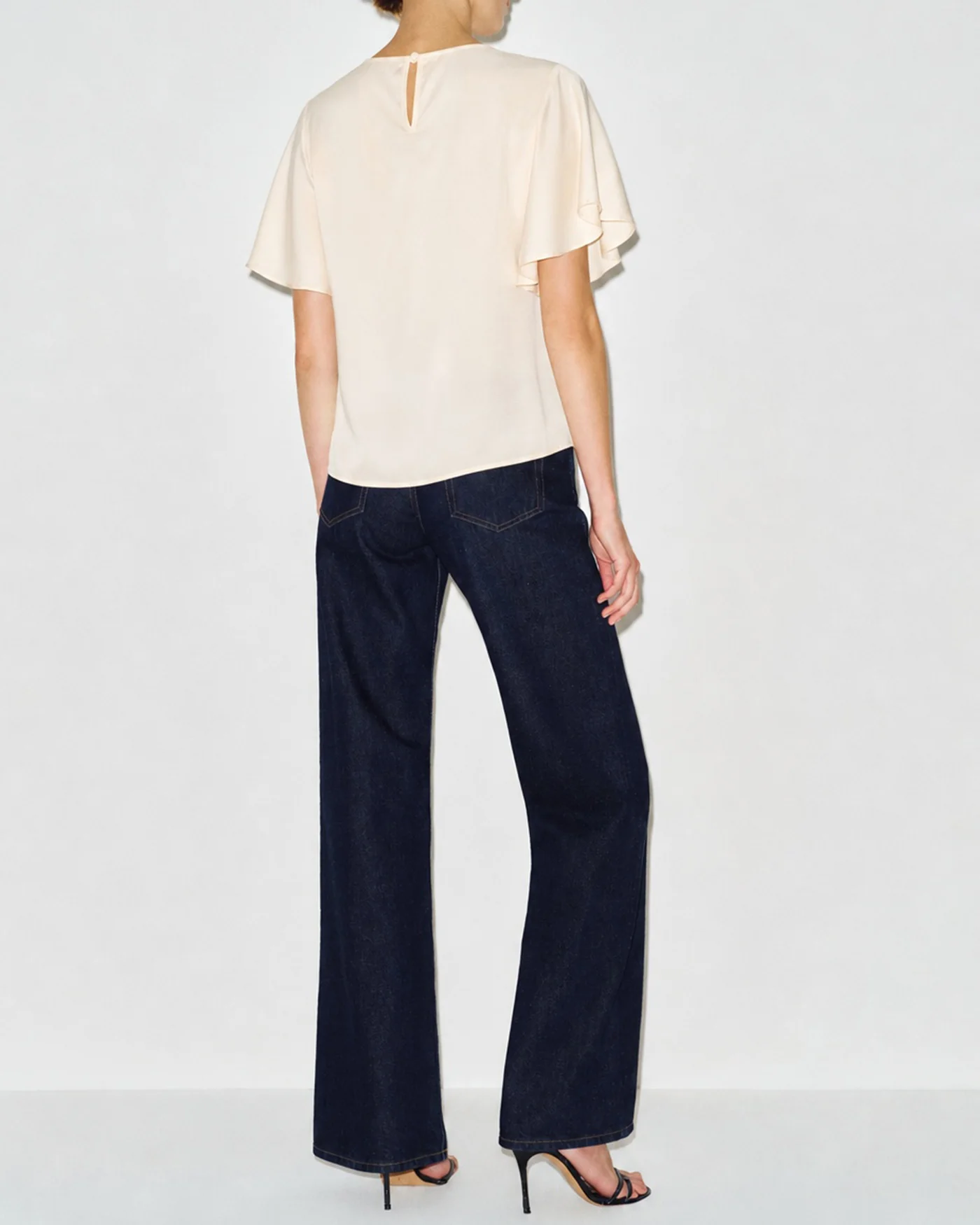 Apricot Cowl Neck Butterfly Sleeve Tee - Image 4