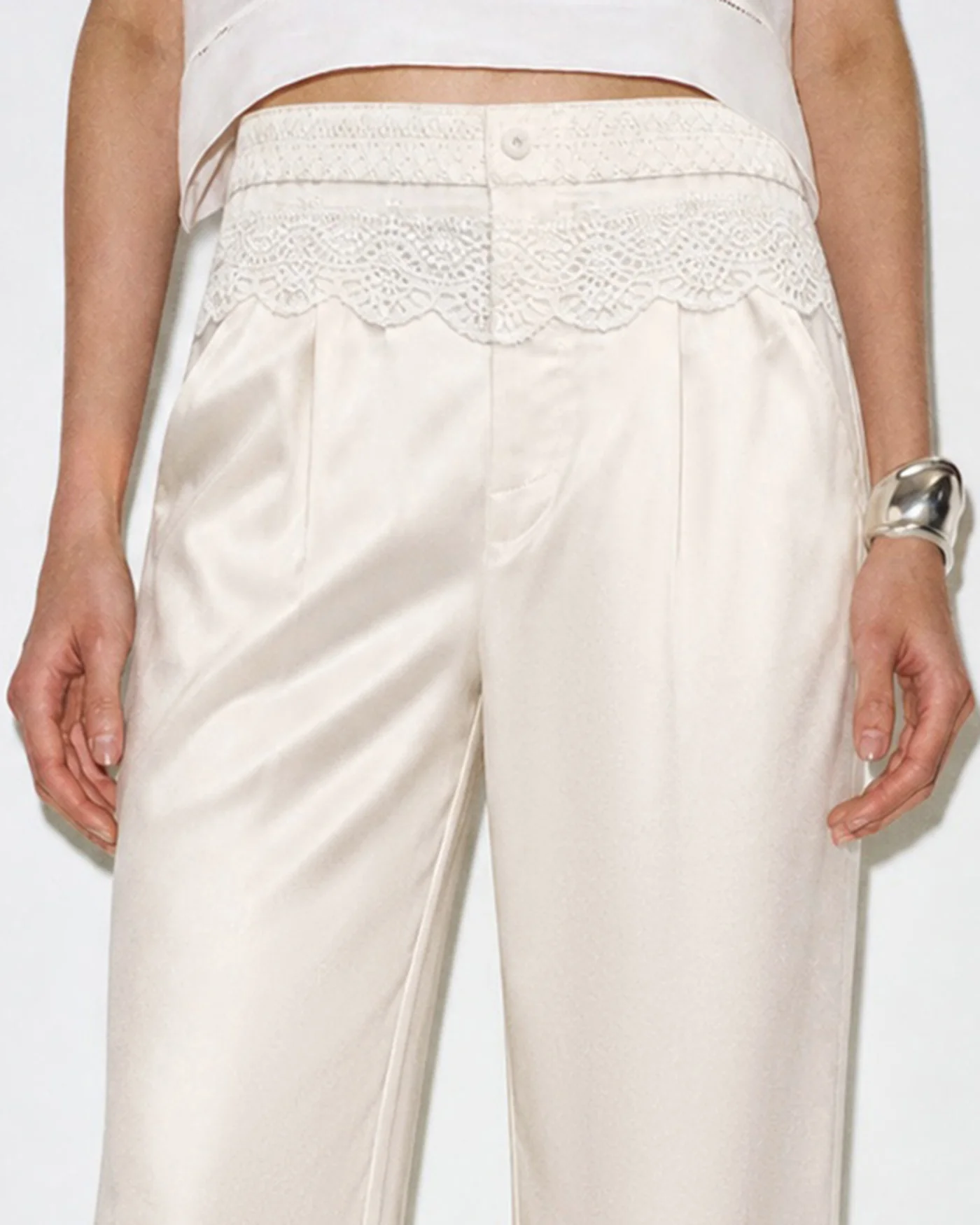 Apricot Elastic Waist Pockets Pants - Image 3