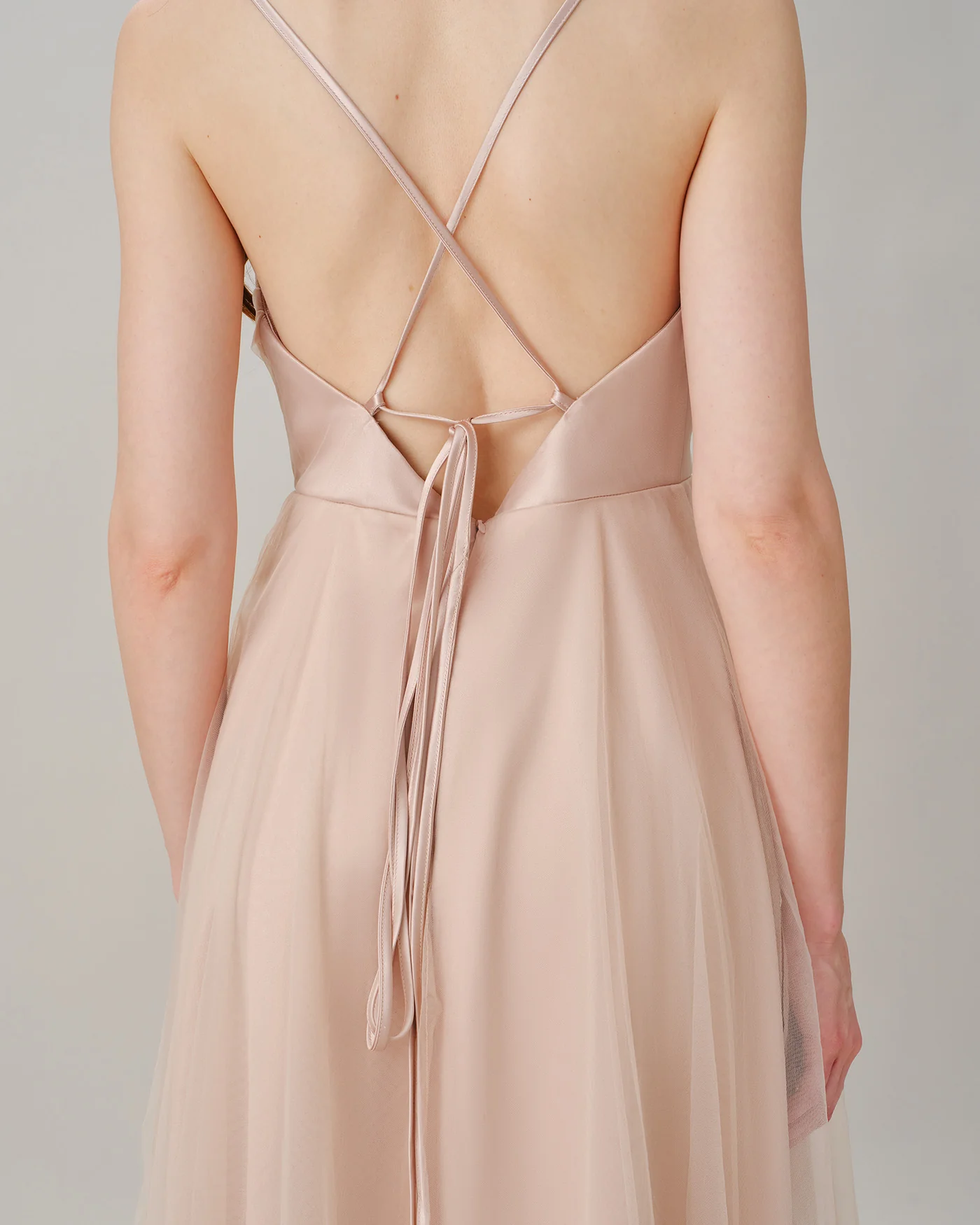 Apricot Pleated Flowy Slip Midi Dress - Image 5