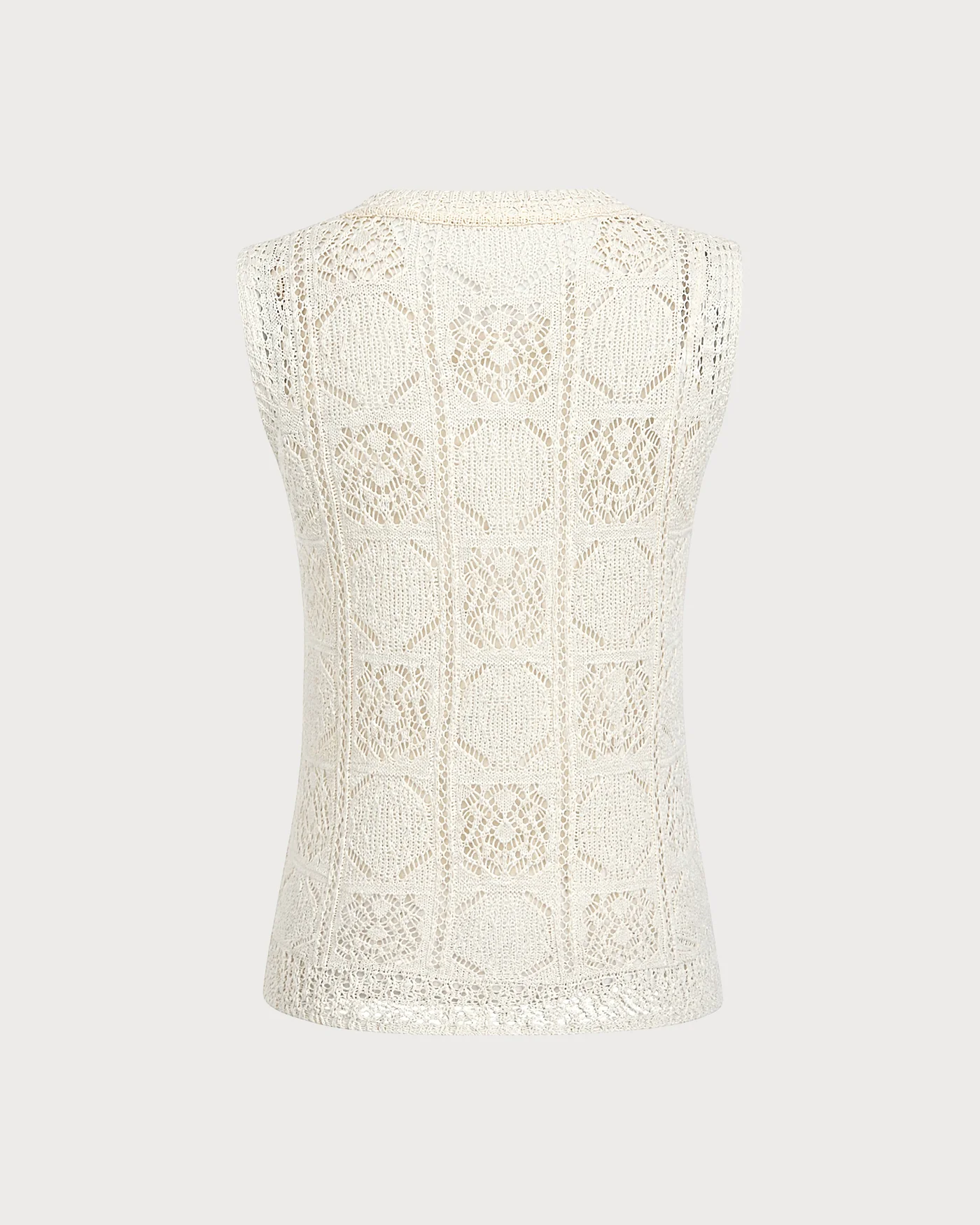 Apricot Round Neck Textured Knit Sweater - Image 7