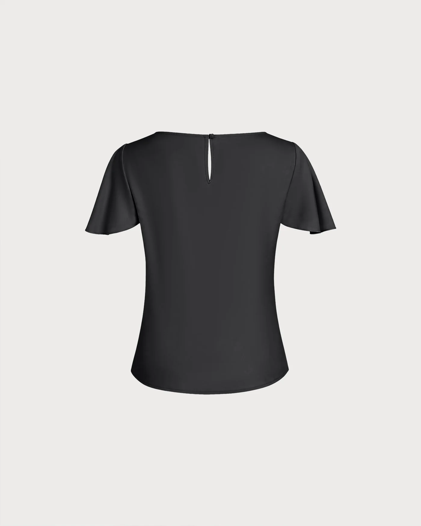 Black Cowl Neck Butterfly Sleeve Tee - Image 6