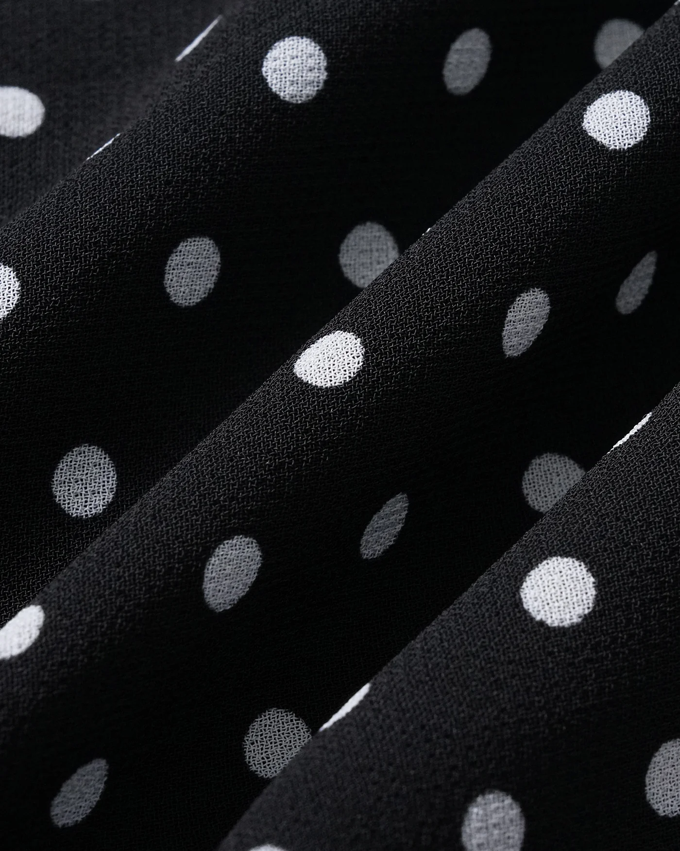Black Polka Dot Halter Midi Dress - Image 9