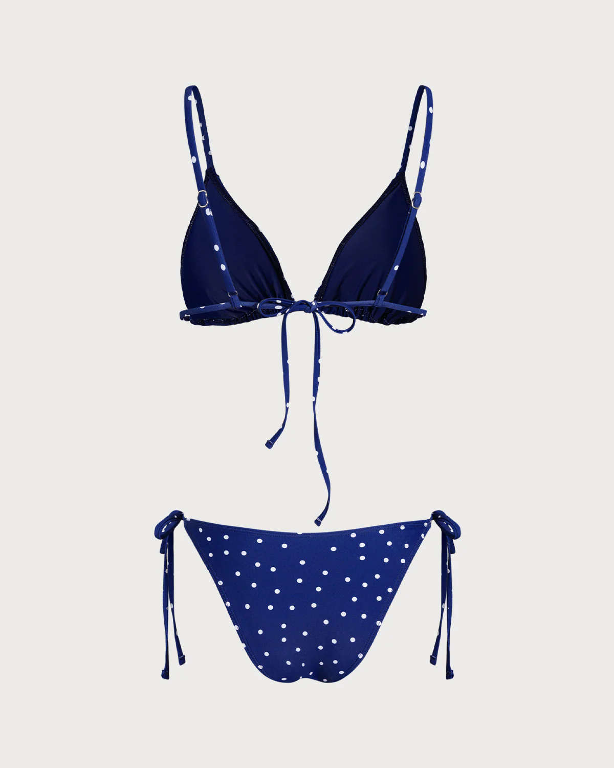 Blue Polka Dots Bralette Bikini Sets - Image 4