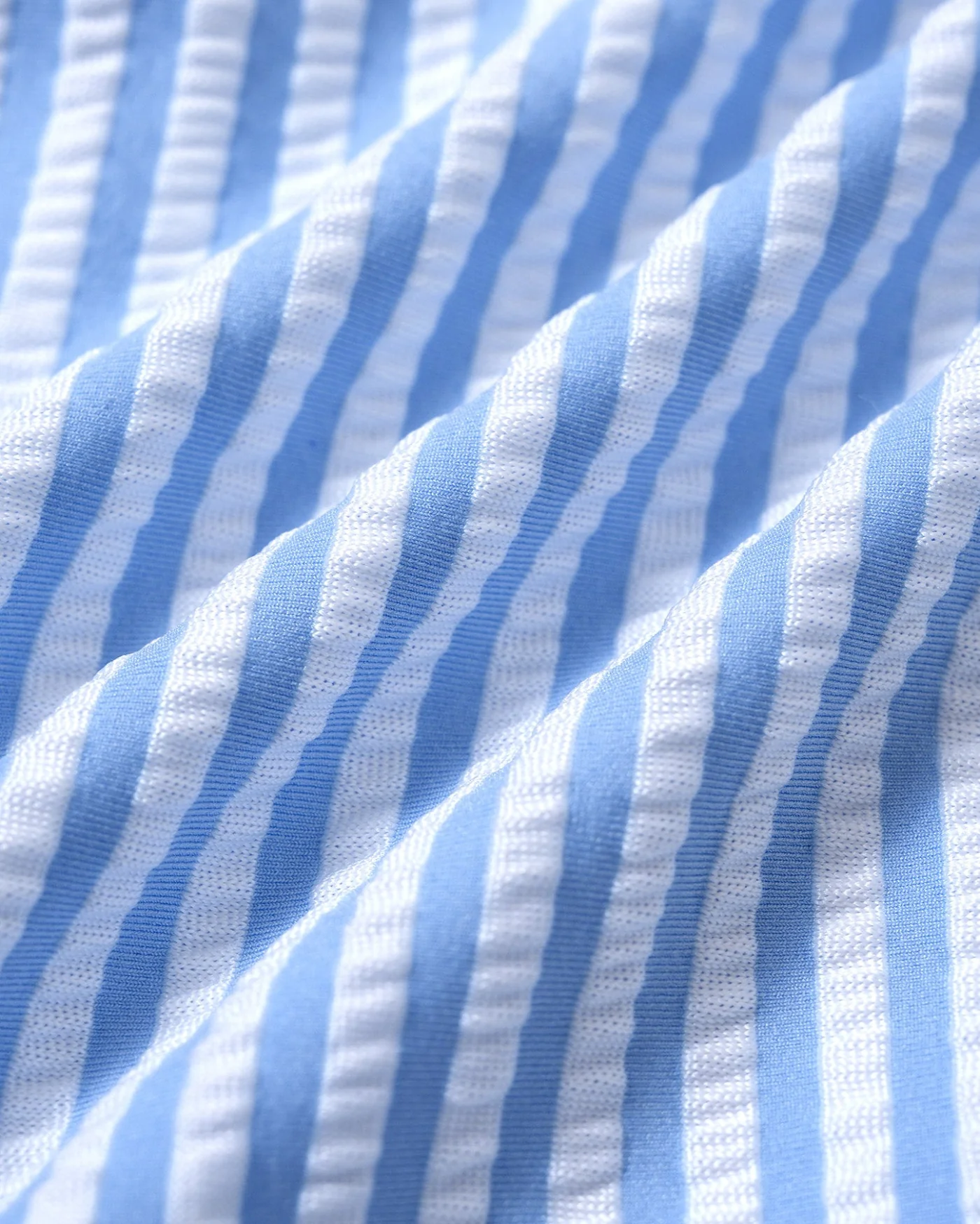 Blue Square Neck Striped Bikini Set - Image 4