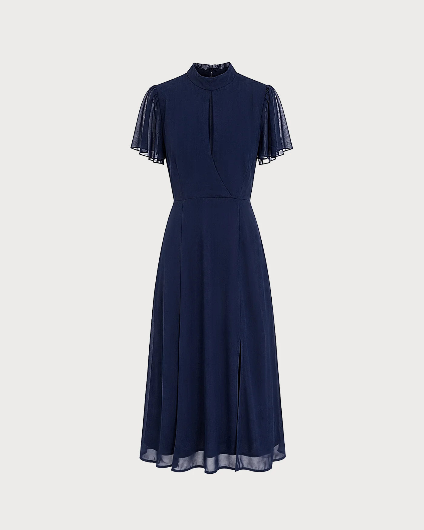 Blue Turtle Butterfly Sleeve Midi Dress - Image 7