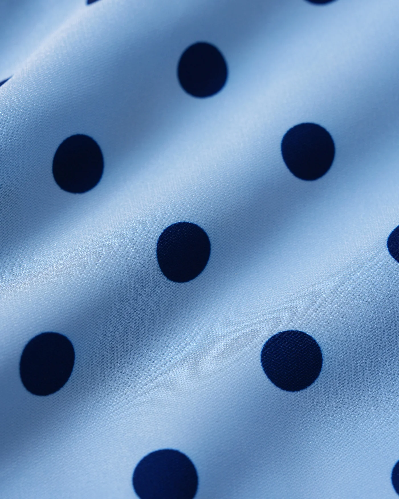 Blue U Neck Polka Dot Tee - Image 9