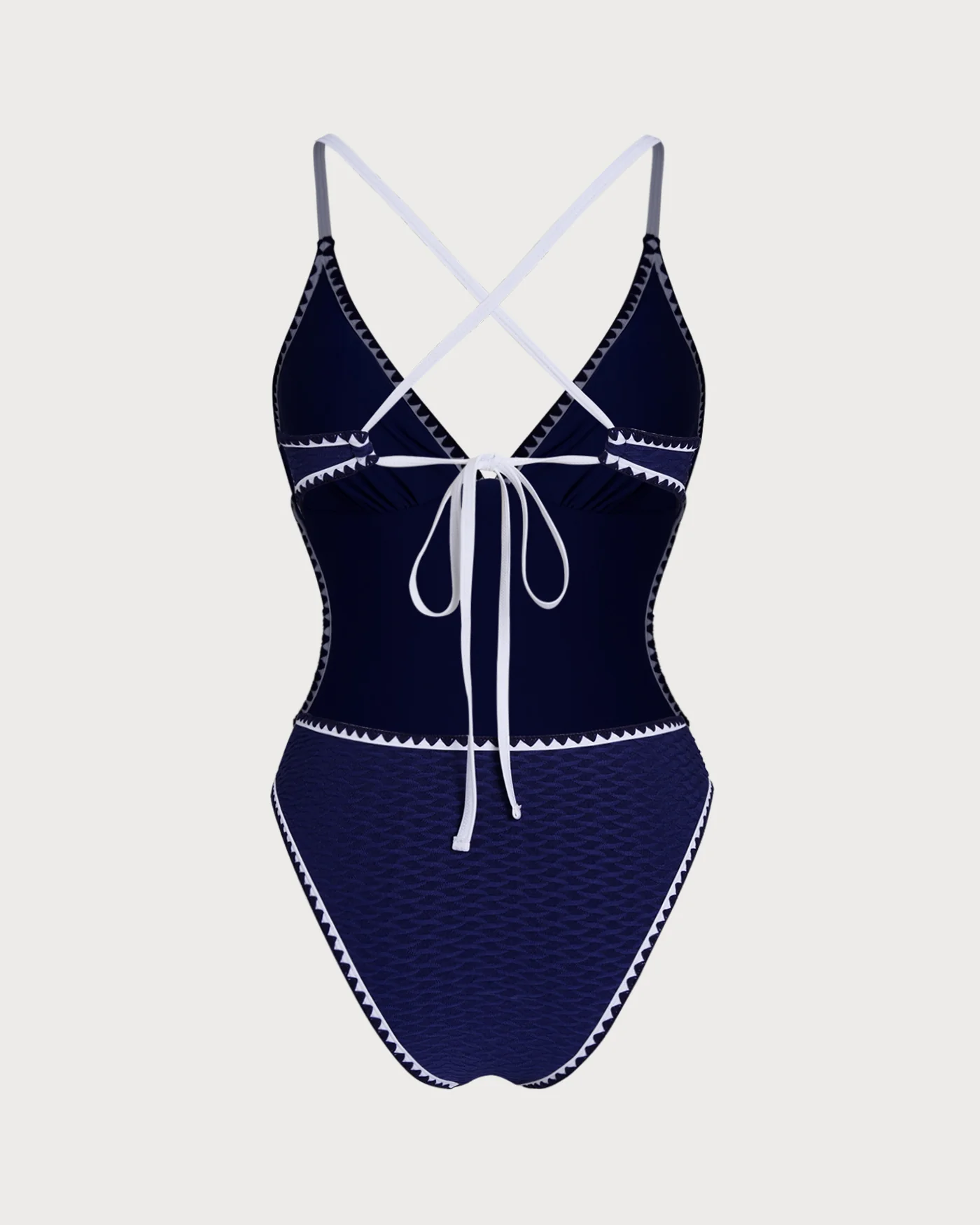 Blue X Cross Bralette One Piece Swimwear - Image 8