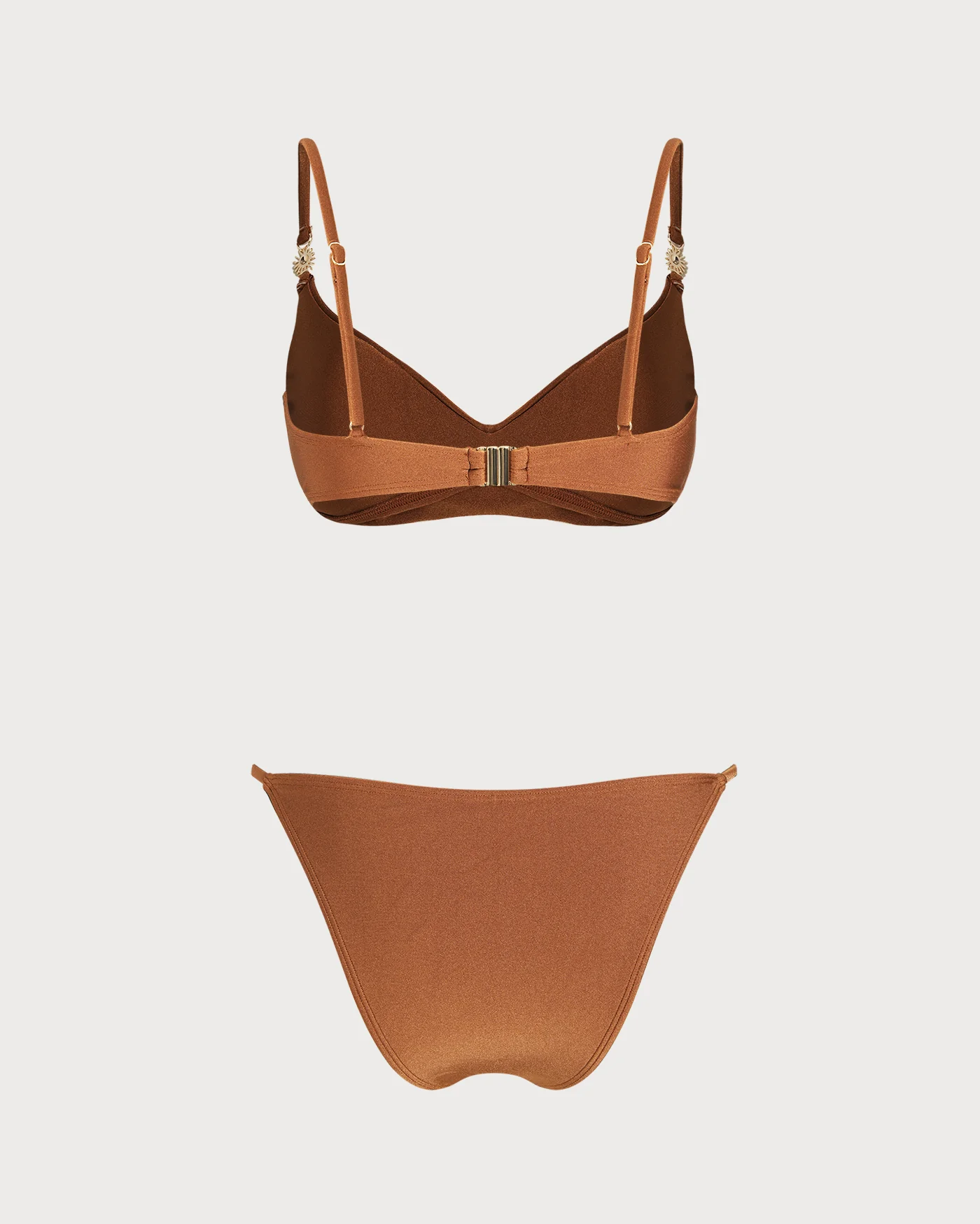 Caramel V Neck Bralette Bikini Set - Image 4