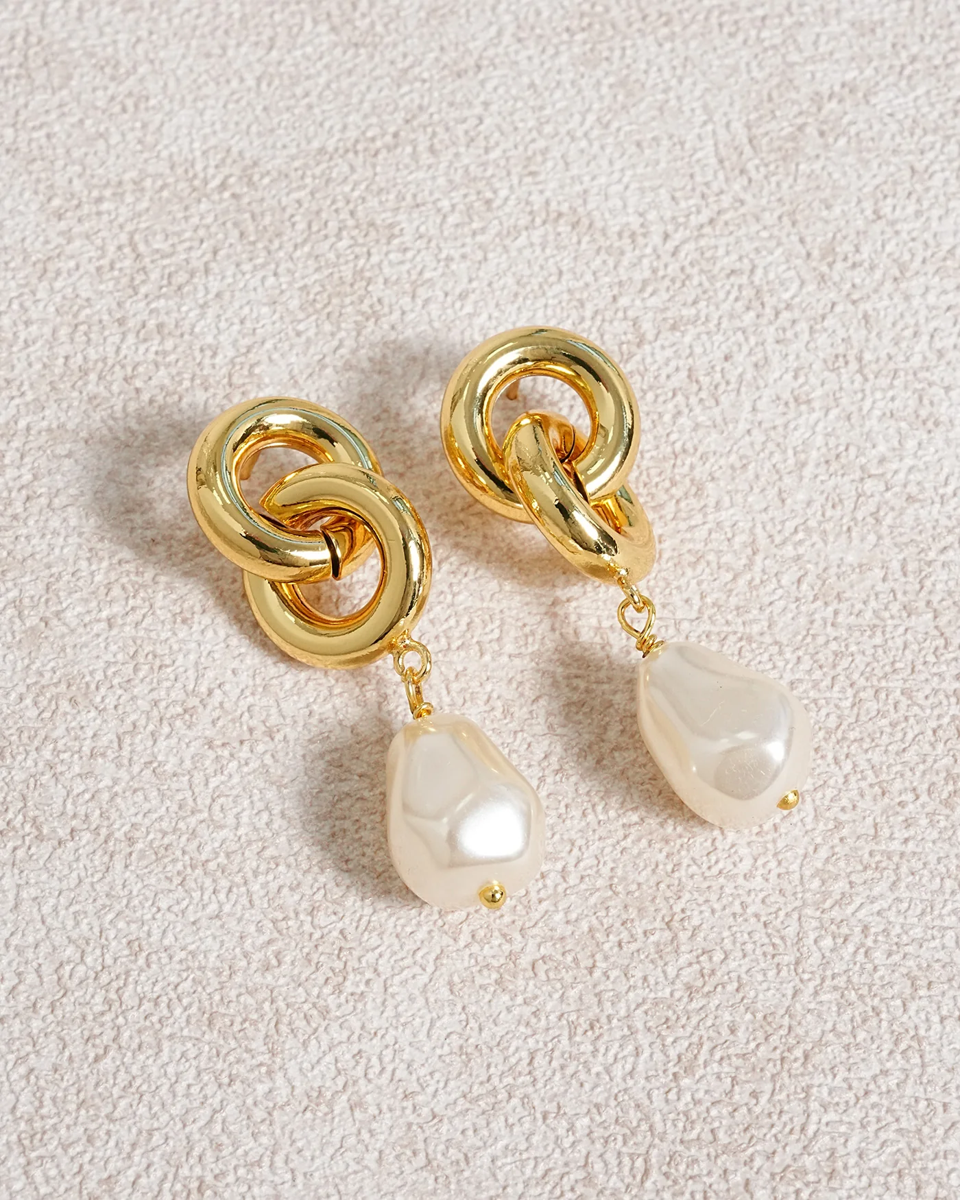 Gold Copper Earrings - Image 2