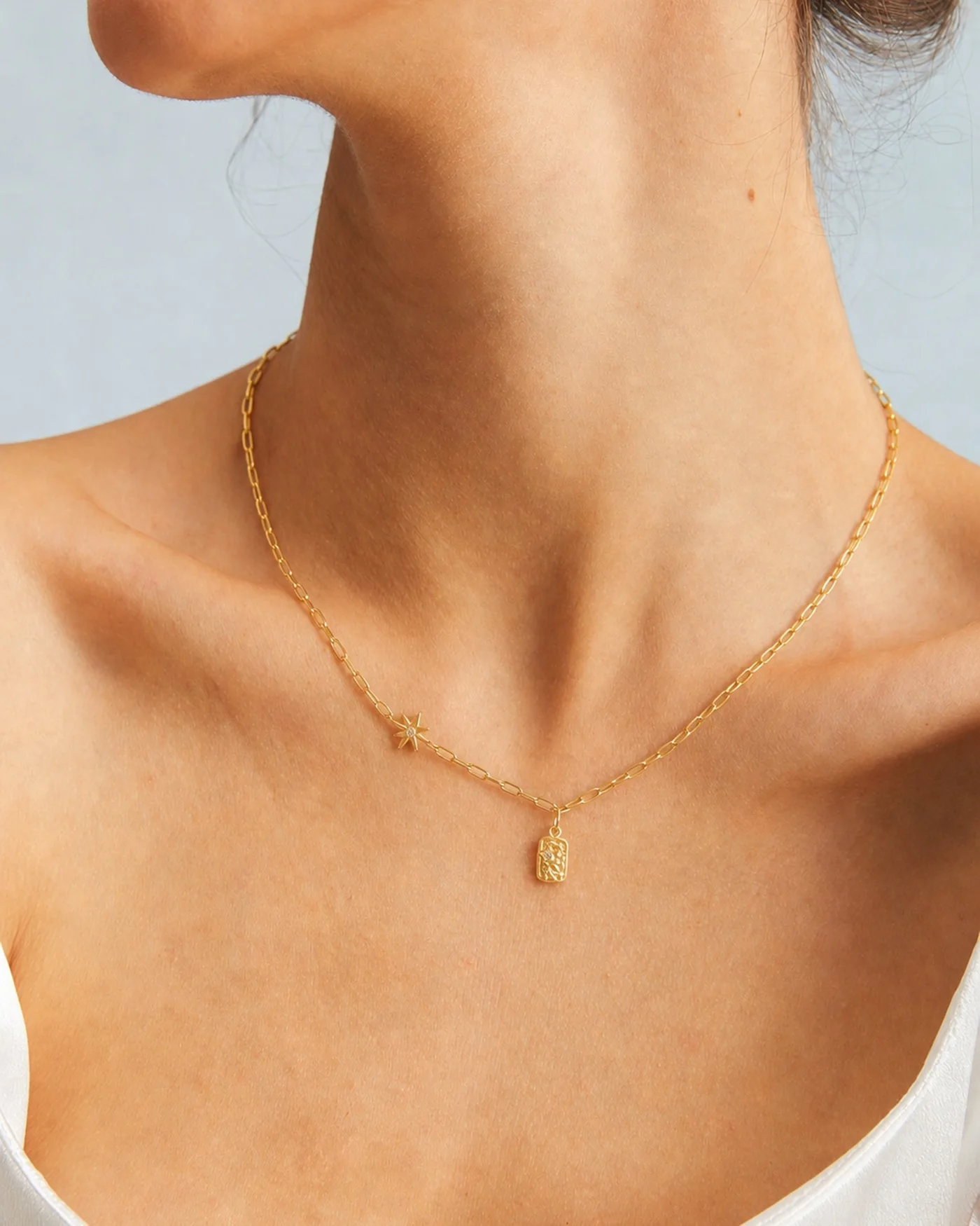 Gold Titanium Steel Necklace - Image 2