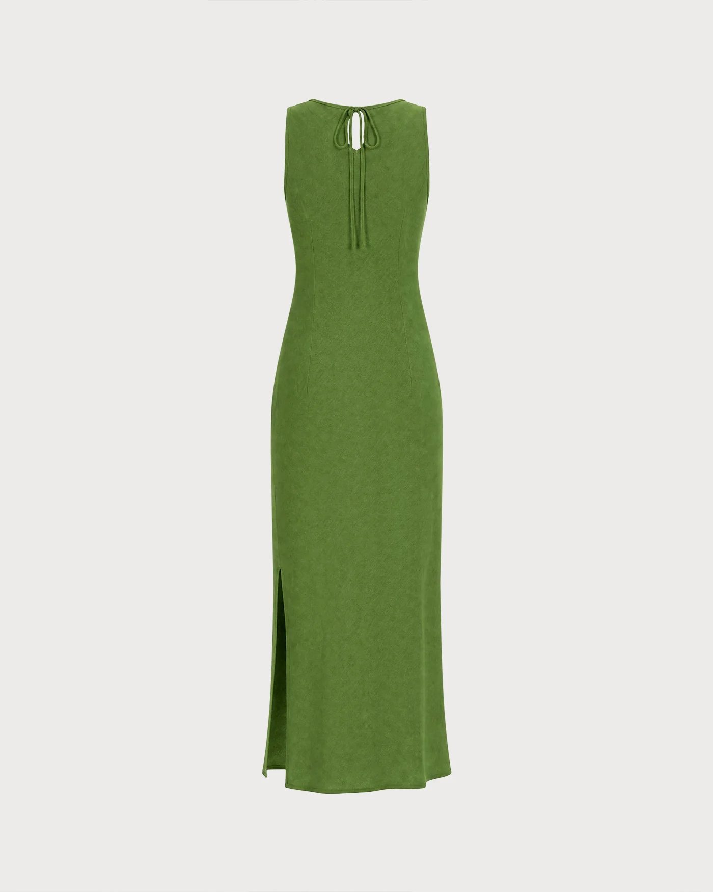 Green Round Neck Tunic Maxi Dress - Image 7