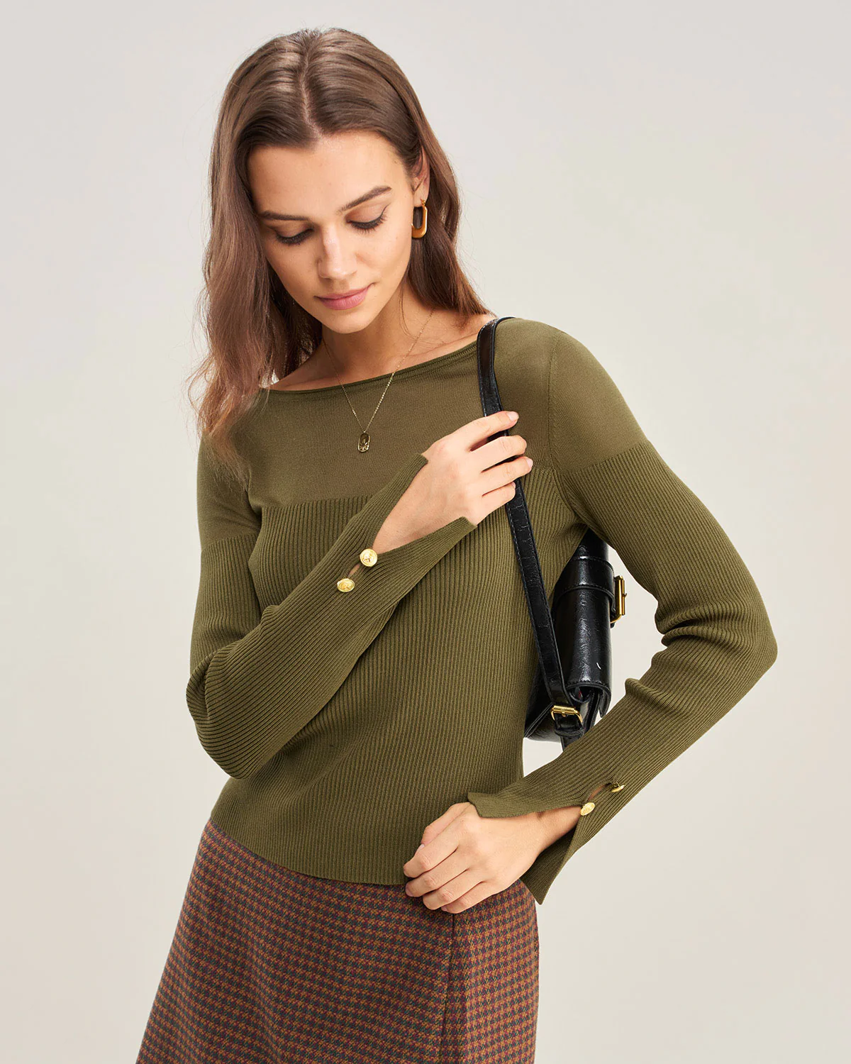 Green See Through Knit Tee