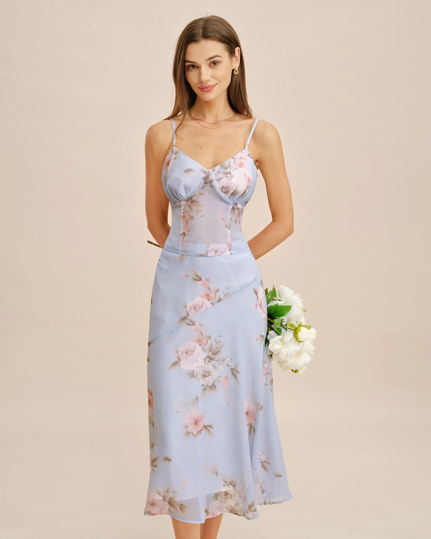 Light Purple See Through Floral Tank Top - Image 4