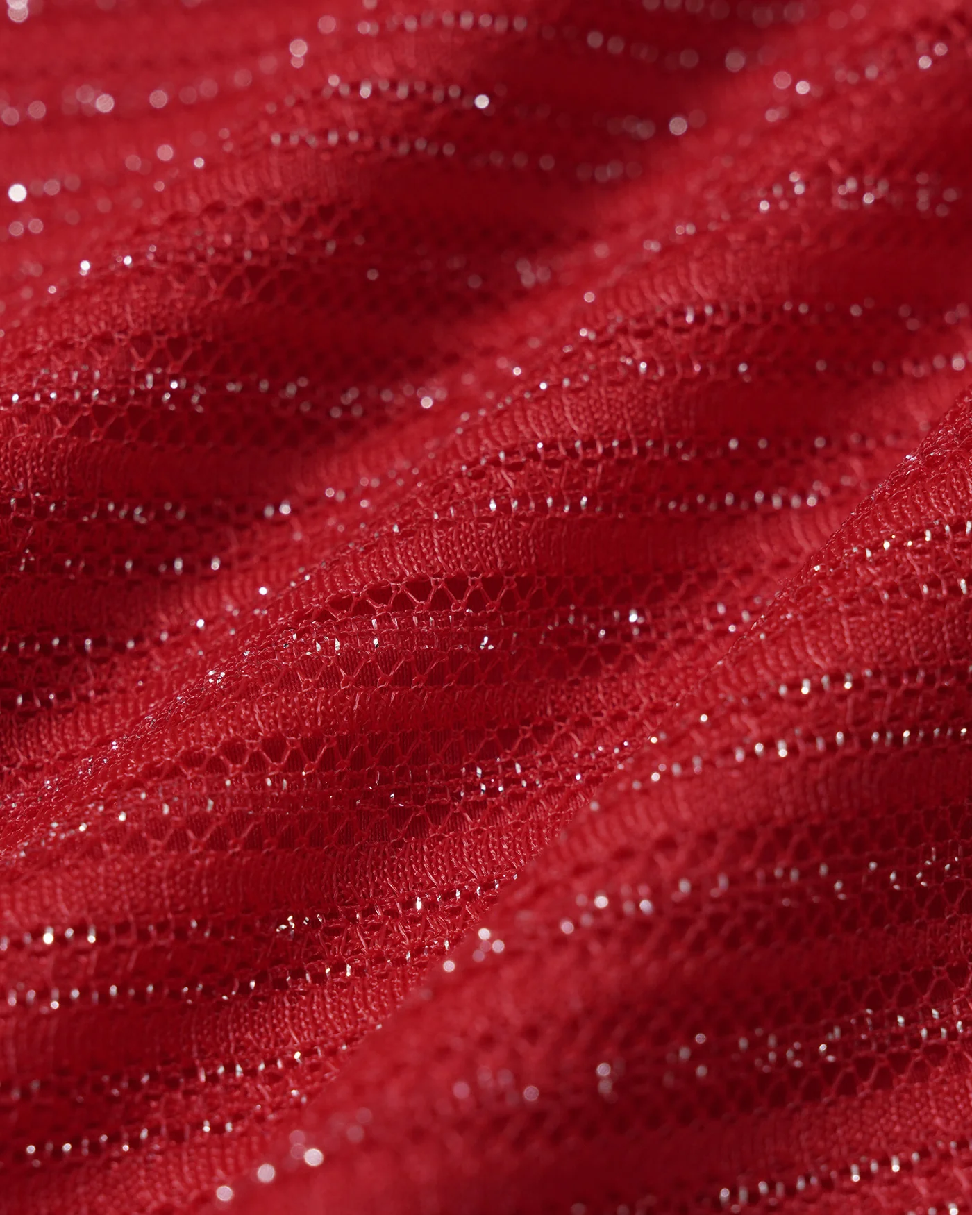 Red Square Neck Sequins Tankini Set - Image 9