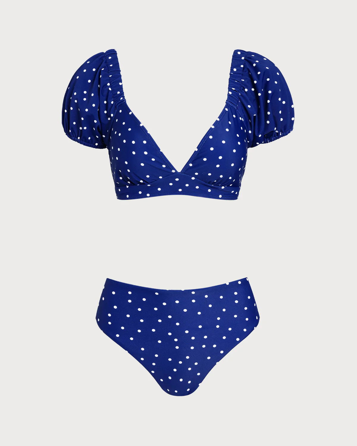 Royal Blue Polka Dot Bikini Set - Image 2