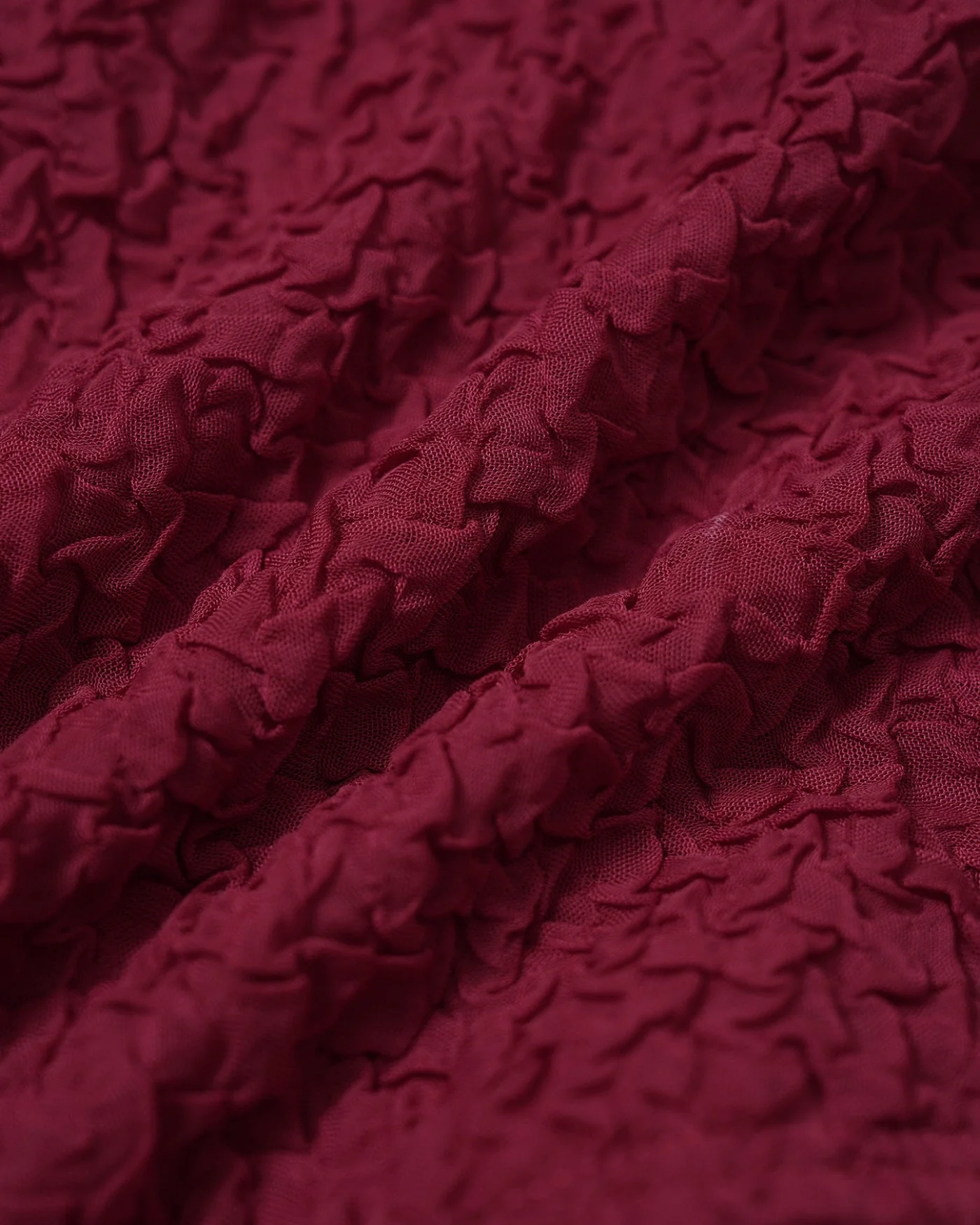 Wine Red Textured Drawstring Bikini Set - Image 5