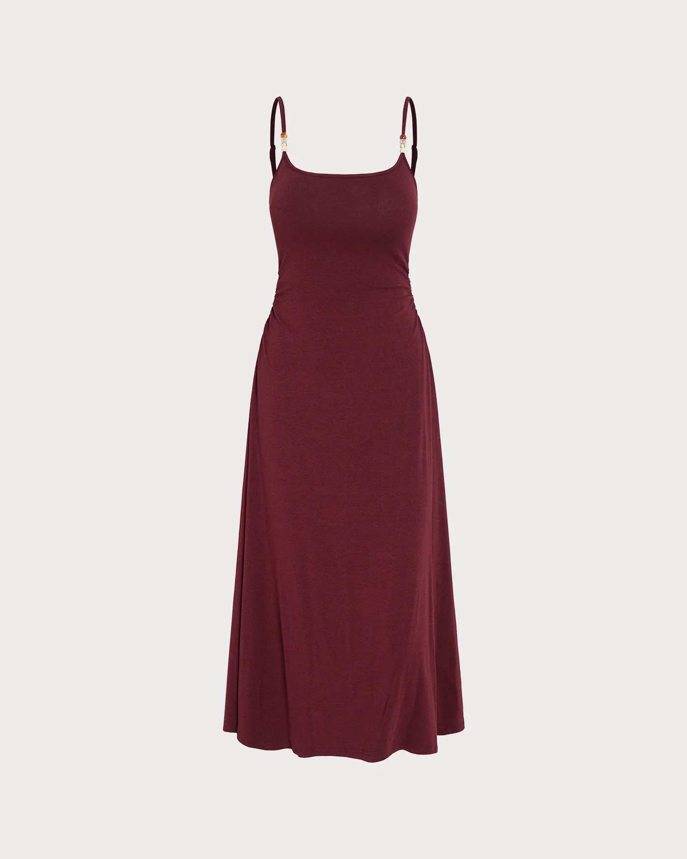 Wine Red X Cross Knit Slip Maxi Dress - Image 4