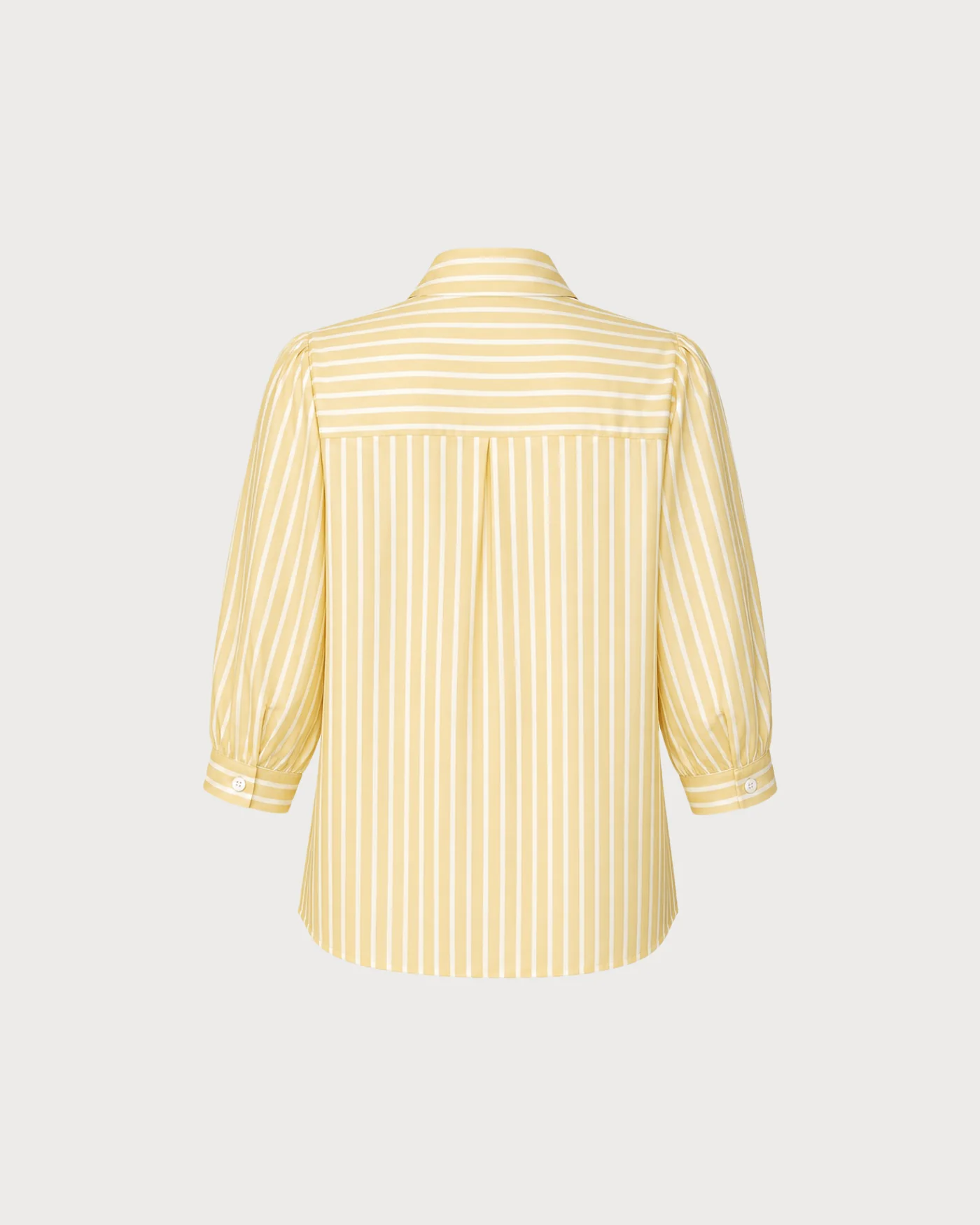 Yellow Collar Button Striped Shirt - Image 7